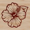 Free Floral SVG Vector Art A colorful illustration of a hibiscus flower in full bloom.