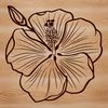 Exotic Hibiscus Flower Illustration A vibrant illustration of a large, exotic Hibiscus flower with showy petals and prominent stamens.