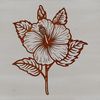 An isolated vector design of a single hibiscus flower in bloom, suitable for crafting and design projects.