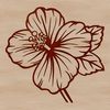 Blooming Hibiscus Vector Illustration Vector graphic representation of a blooming hibiscus plant with intricate details.