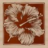 Exotic Hibiscus Bloom An isolated vector graphic representation of a Hibiscus plant with intricate details and patterns.
