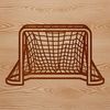 Vector Art Hockey Goal Clipart Design A detailed illustration of a hockey goal, designed as vector art for graphic designers and crafters.