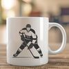 Hockey player in action, a vector design illustration suitable for cutting machines.