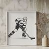 Free Vector Hockey Design Illustrated hockey player in motion, ideal vector art for sport designs.