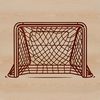 Sports-Themed SVG Graphics A detailed illustration of a hockey goal with lines and shapes in a vector design style.