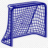 Hockey Goal Vector Design A digital illustration of a hockey goal, designed as a vector graphic for various uses.