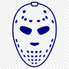 A stylized illustration of a hockey player's helmet, highlighting the design elements often used in sports equipment.