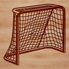 Free Vector Hockey Clip Art A stylized illustration of a hockey goal, suitable for digital cutting machines like Cricut or laser cutters.