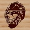 Hockey Player SVG Illustration A stylized illustration of a hockey player's mask and stick.