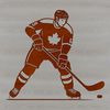 Beautiful Vector Hockey Player Illustrated hockey player in action on an ice rink, a vector graphic image.