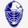 Protective Hockey Gear Illustration Hockey player with protective gear including mask and gloves.