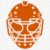 A hockey player wearing a protective mask and gloves, suitable for vector design projects.