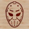 Vector Art of a Hockey Player Hockey player with mask and stick in action.
