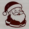 SVG illustration of Santa Claus in a festive holiday setting.