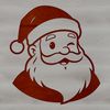 Vector illustration of Santa Claus in silhouette for commercial or personal use.