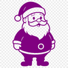 A vector illustration of Father Christmas in a traditional red suit.