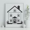 Classic Home Illustration Illustration of a classic single-family home with a simple design suitable for vector art projects.