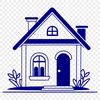 Beautiful Vector House Design Free Download Vector illustration of a single-family dwelling with a simple design.