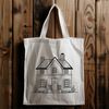 A simple house illustration created as a scalable vector graphic (SVG) design.