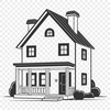Simple House Design SVG Icon A simple house design for vector art projects.