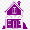 Simple Residential Building Vector Illustration A simple 2D illustration of a residential building with multiple rooms and a roof.