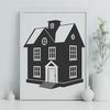 Cozy Residential Illustration House illustration in vector format.