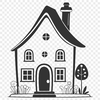 Free SVG House Clipart A digital illustration of a house in vector format.