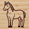 Horse Graphic Vector Design An SVG graphic representation of a horse suitable for design purposes.
