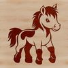 An SVG illustration of a horse suitable for graphic design projects.