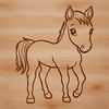 Vector Horse Design for Digital Projects A detailed illustration of a horse, suitable for use in digital design projects.