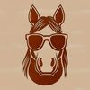 Equine Fashionista An equine animal wearing trendy sunglasses in a vector format.
