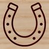 Horse shoe silhouette cut file for Cricut and laser cutter
