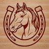 Horse shoe SVG template for Cricut and laser engraving