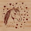 Colorful Horse Clip Art An SVG image of a horse with colorful love hearts.