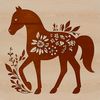 Free SVG Clip Art Horse Graphics A vector graphic design of a horse featuring intricate details suitable for commercial or personal use.