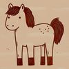 A detailed illustration of a horse, suitable for vector art projects.