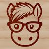 Horse Silhouette with Specs An anthropomorphic horse wearing glasses is depicted in simple vector lines.
