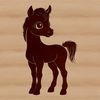 A horse illustration created in vector format.
