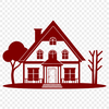 Vector Home Design Element A simple house icon in vector format, ideal for digital design projects.