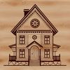 A simple house illustration created as a vector graphic.