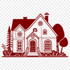 Simple Vector House Design A simple house design made from vector lines and shapes.