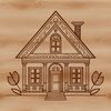 A vector graphic representation of a basic residential building with clean lines.