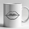 Free SVG Clip Art of Human Mouth Outline A 2D illustration of the human mouth's outer features, including the upper and lower lips.