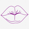 Isolated Human Lips Illustration A close-up illustration of human lips, isolated on a white background.
