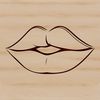 Detailed Lip Illustration for Educational Use A detailed illustration of human lip anatomy, suitable for educational or professional use.