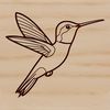 Colorful Hummingbird in Flight SVG A detailed illustration of a hummingbird in flight, designed as a vector graphic for digital use.