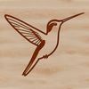 Colorful Feathered Friend Clip Art A colorful hummingbird illustration in vector format, suitable for various design projects.