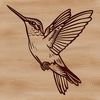 A colorful hummingbird in mid-air, showcasing its distinctive flying capabilities.