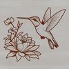 Beautiful Vector Bird Silhouette An intricately detailed vector design of a hummingbird, ideal for crafters and designers.