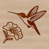 Colorful Clipart of a Hummingbird A detailed vector graphic of a hummingbird perched on a branch, suitable for digital design projects.